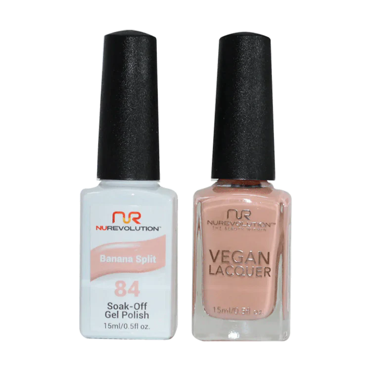 NuRevolution Gel Polish + Nail Lacquer, 084, Banana Split OK0425VD