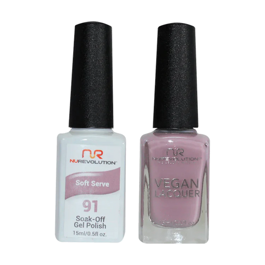 NuRevolution Gel Polish + Nail Lacquer, 091, Soft Serve OK0425VD