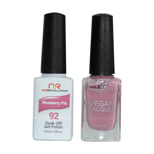 NuRevolution Gel Polish + Nail Lacquer, 092, Blueberry Pie OK0425VD