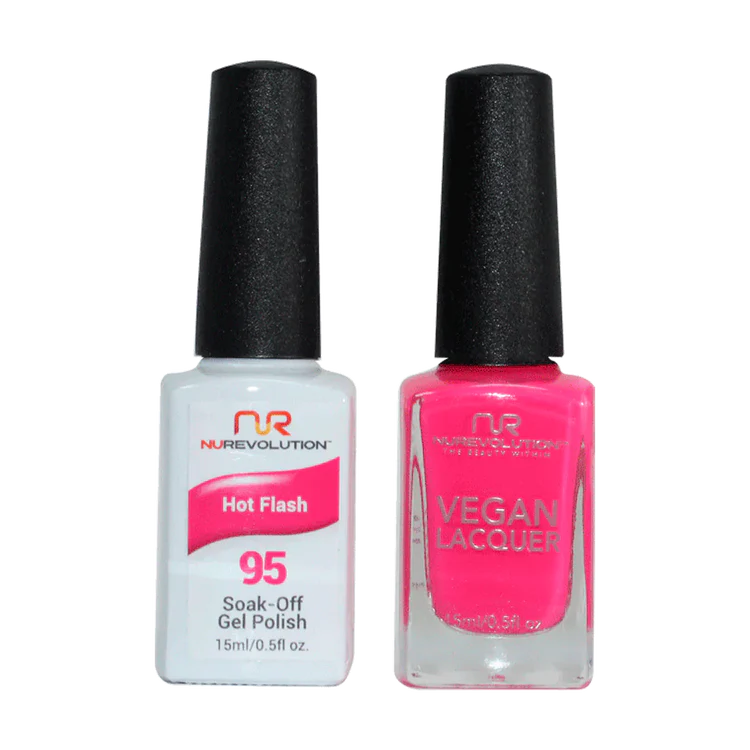 NuRevolution Gel Polish + Nail Lacquer, 095, Hot Flash OK0425VD