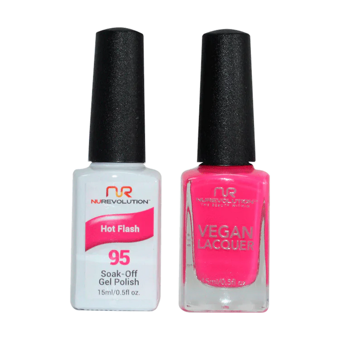 NuRevolution Gel Polish + Nail Lacquer, 095, Hot Flash OK0425VD