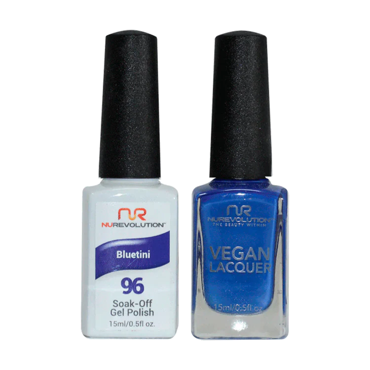 NuRevolution Gel Polish + Nail Lacquer, 096, Bluetini OK0425VD