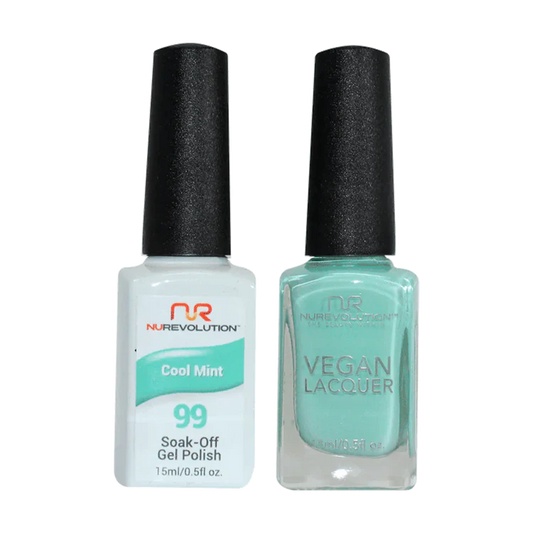 NuRevolution Gel Polish + Nail Lacquer, 099, Cool Mint OK0425VD