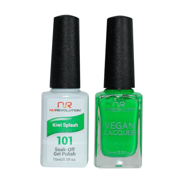 NuRevolution Gel Polish + Nail Lacquer, 101, Kiwi Splash OK0425VD