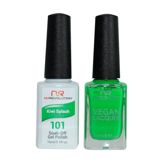 NuRevolution Gel Polish + Nail Lacquer, 101, Kiwi Splash OK0425VD