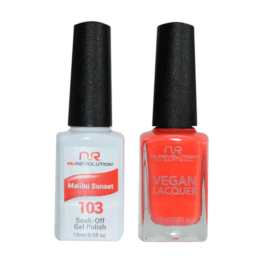 NuRevolution Gel Polish + Nail Lacquer, 103, Malibu Sunset OK0425VD