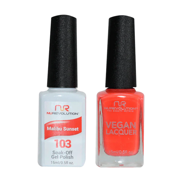 NuRevolution Gel Polish + Nail Lacquer, 103, Malibu Sunset OK0425VD