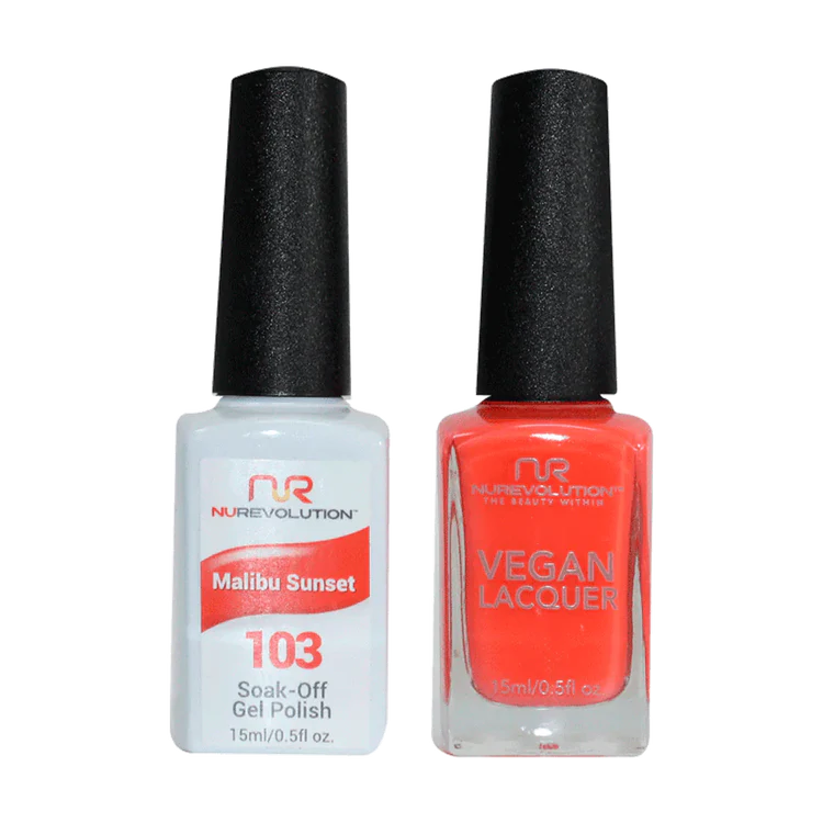NuRevolution Gel Polish + Nail Lacquer, 103, Malibu Sunset OK0425VD