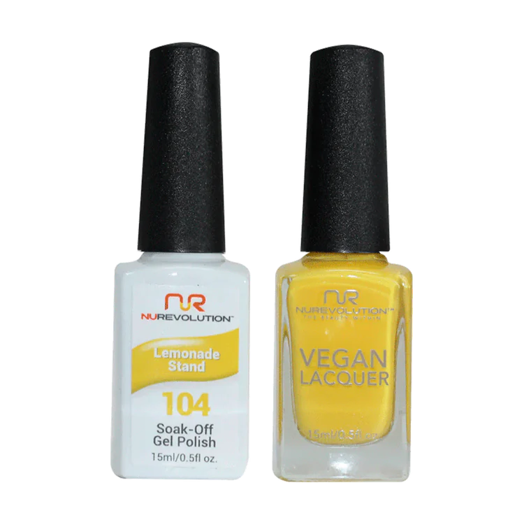 NuRevolution Gel Polish + Nail Lacquer, 104, Lemonade Stand OK0425VD