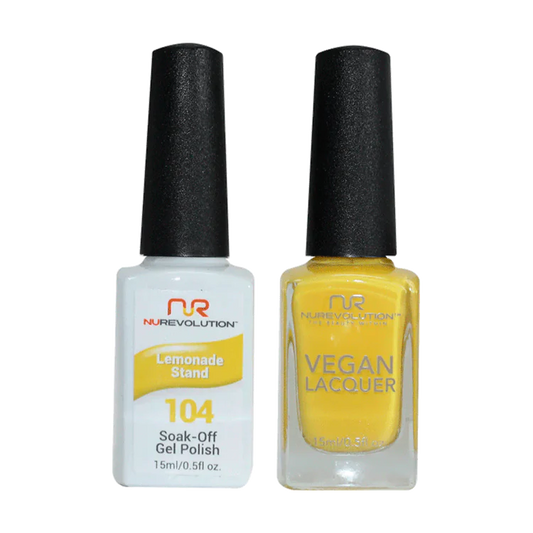 NuRevolution Gel Polish + Nail Lacquer, 104, Lemonade Stand OK0425VD