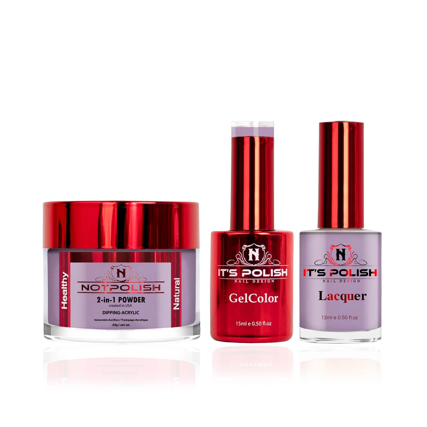 NotPolish 3in1 Acrylic/Dipping Powder + Gel Polish + Nail Lacquer, OM Collection, 124, BERRY IRRESISTIBLE