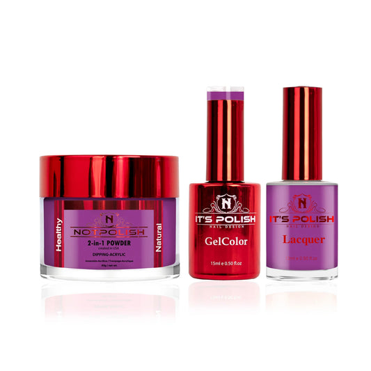 NotPolish 3in1 Acrylic/Dipping Powder + Gel Polish + Nail Lacquer, OM Collection, 014, Smoked Purple