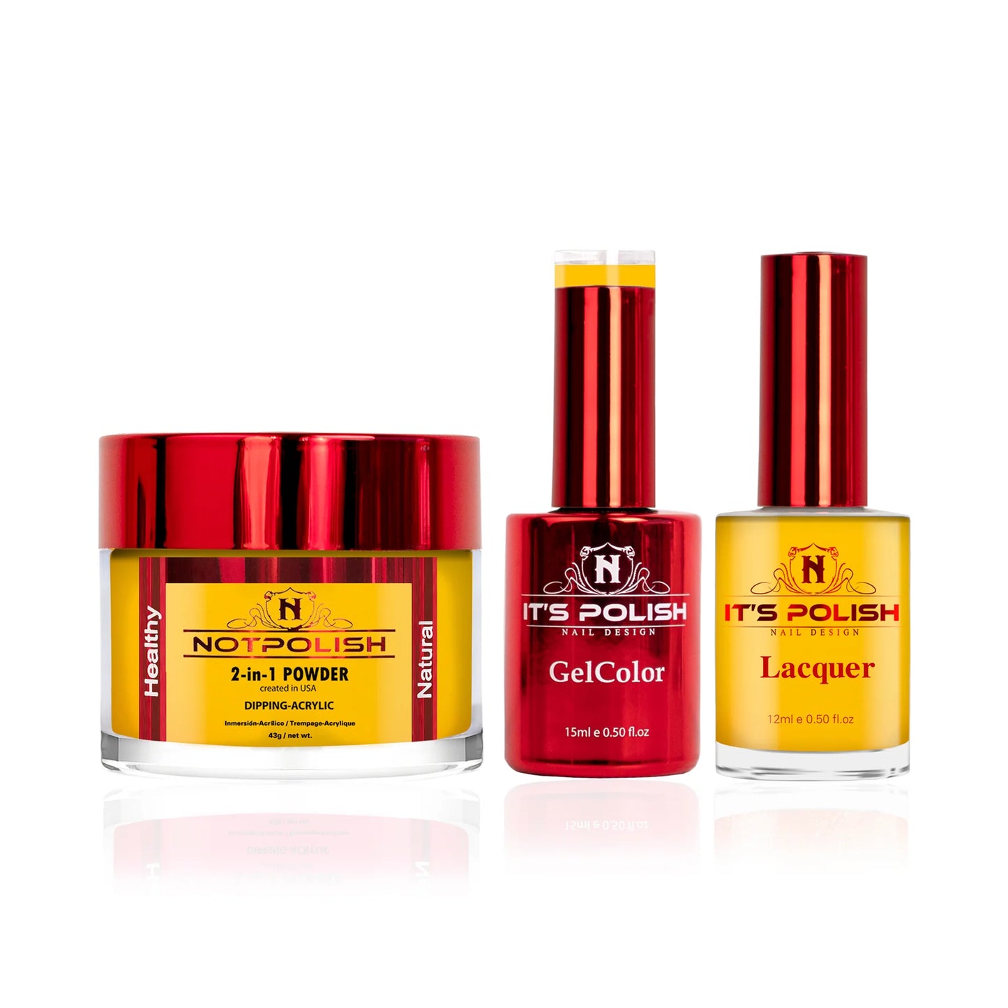 NotPolish 3in1 Acrylic/Dipping Powder + Gel Polish + Nail Lacquer, OM Collection, 015, Sunflower