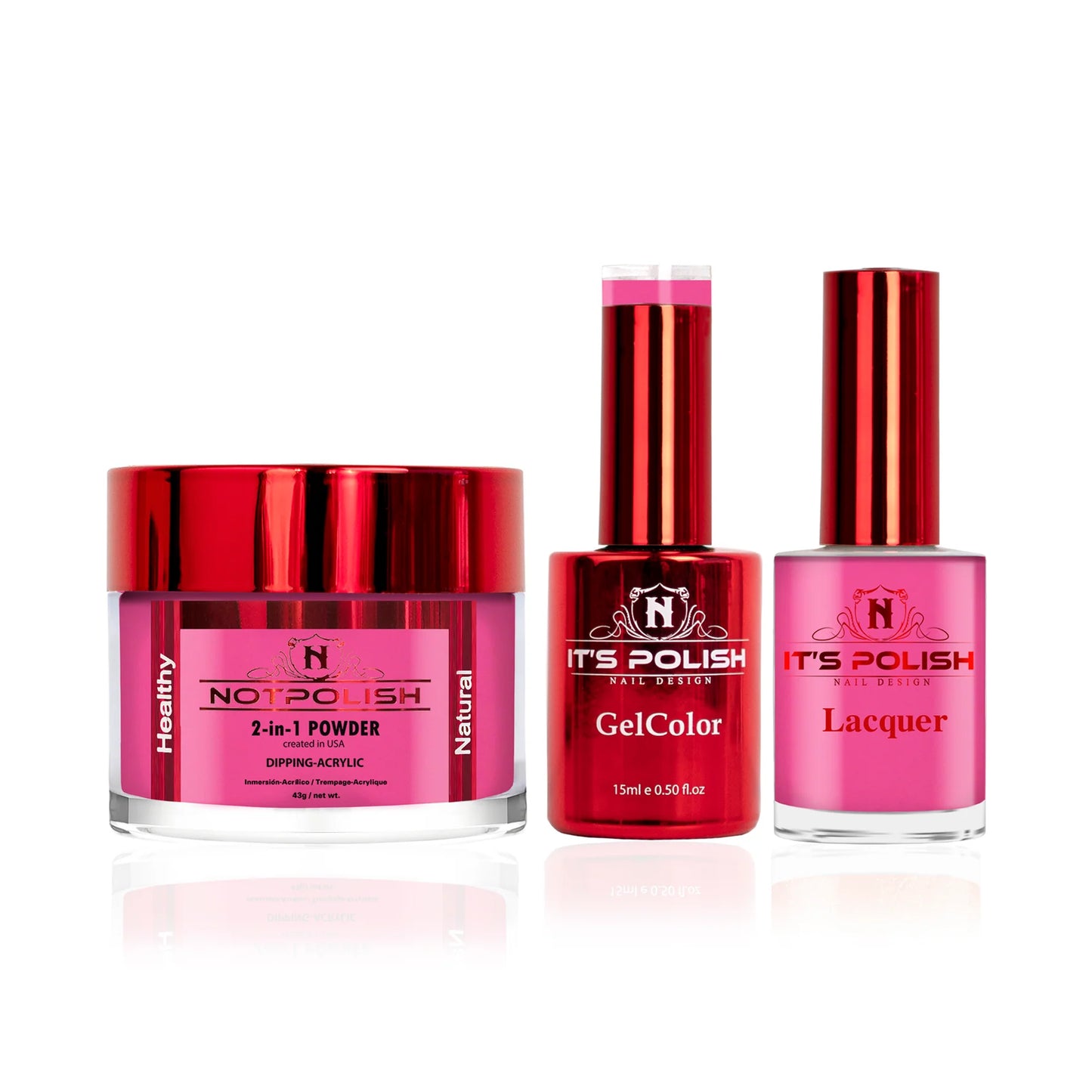 NotPolish 3in1 Acrylic/Dipping Powder + Gel Polish + Nail Lacquer, OM Collection, 022, Lovely Rose