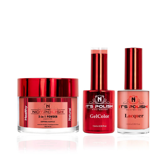 NotPolish 3in1 Acrylic/Dipping Powder + Gel Polish + Nail Lacquer, OM Collection, 087, CORAL PINK