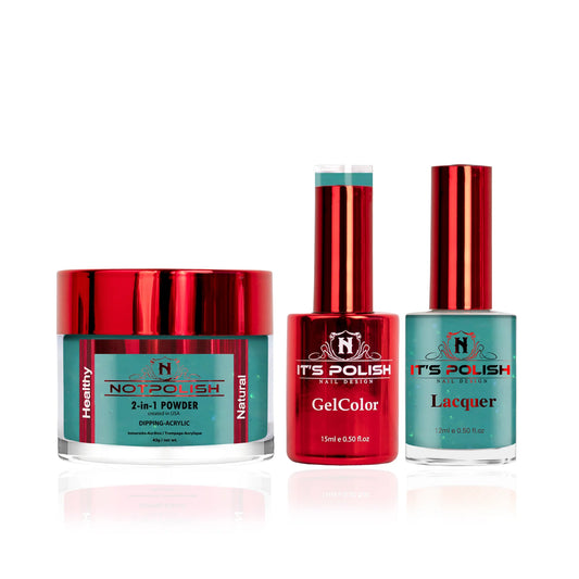 NotPolish 3in1 Acrylic/Dipping Powder + Gel Polish + Nail Lacquer, OM Collection, 097, PLEASANT TEAL