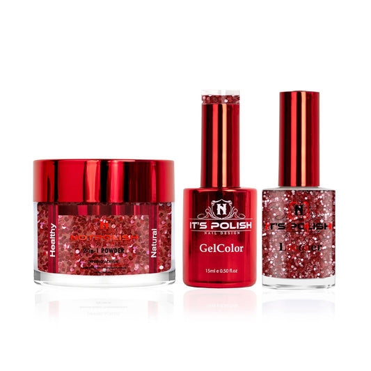 NotPolish 3in1 Acrylic/Dipping Powder + Gel Polish + Nail Lacquer, OG Collection, 173, Rose Sparkle