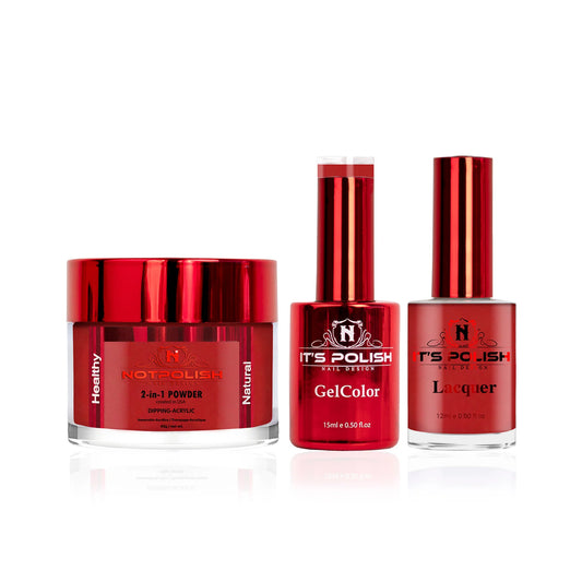 NotPolish 3in1 Acrylic/Dipping Powder + Gel Polish + Nail Lacquer, OG Collection, 179, Red Lotus