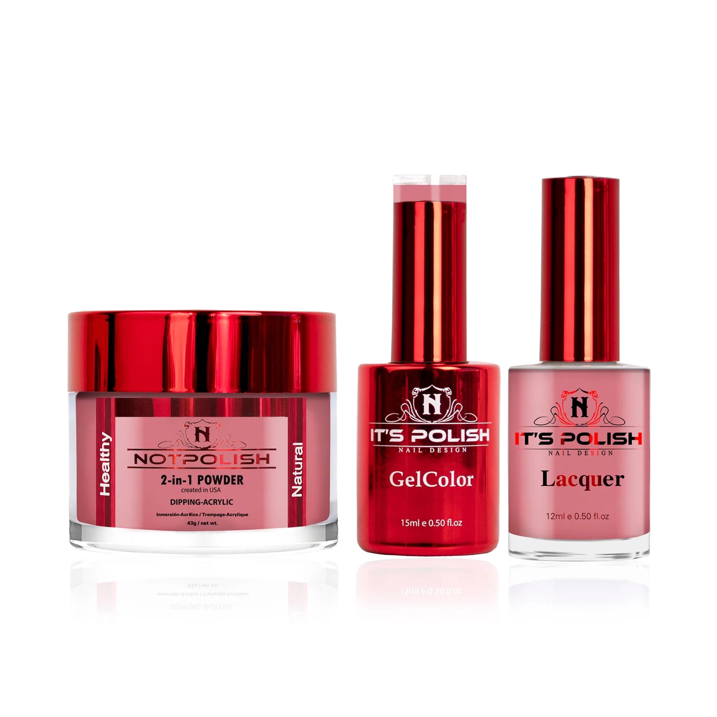 NotPolish 3in1 Acrylic/Dipping Powder + Gel Polish + Nail Lacquer, OG Collection, 183, Pinky Promise