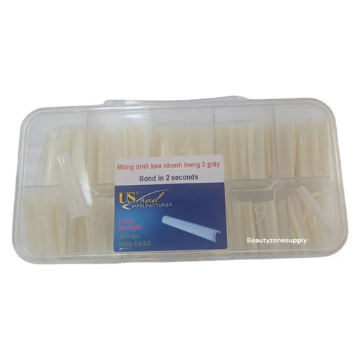 USN Long Straight Natural Nail Tip BOX (Pk: 544 pcs/box, 96 boxes/case)