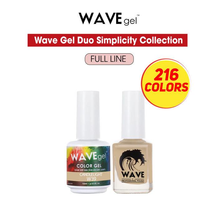 Wave Gel Nail Lacquer + Gel Polish, Simplicity Collection, Full Line of 216 Colors