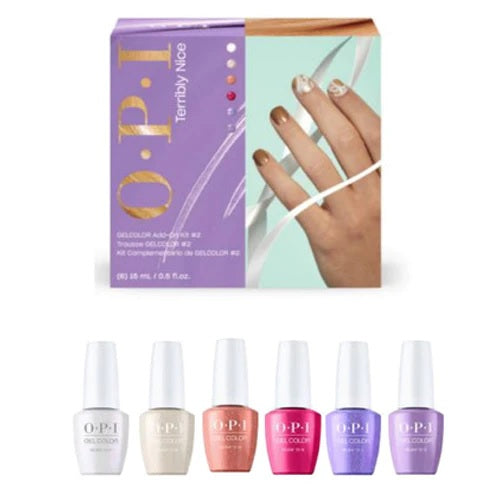 OPI Soak off Gel, Holiday 2023 TERRIBLY Nice Collection Add-On Kit # 2 - 6 Colors