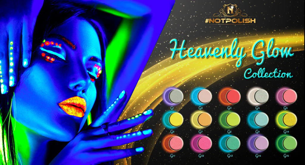 Notpolish Dipping Powder 2oz GLOW IN THE DARK Collection 000