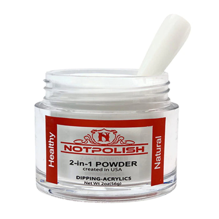NotPolish Acrylic/Dipping Powder, OM Collection, White, 2oz