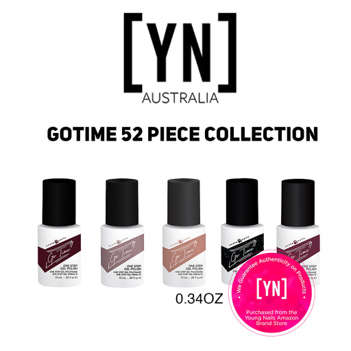 Young Nails Gel Polish, Go Time One Step Color Gel Collection, Full line of 52 colors, 0.34oz