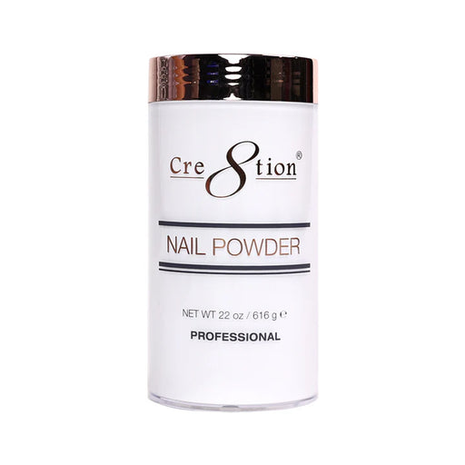 Cre8tion Acrylic Powder 22oz - American White (Pk: 6 pcs/box, 36 pcs/case)