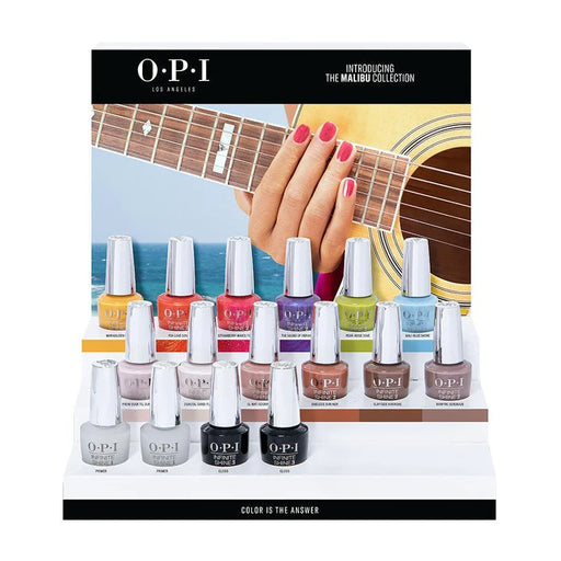 OPI Infinite Shine, Malibu - Summer Collection 2021, Full Line Of 12 Colors (From ISL N76 To ISL N87), 0.5oz