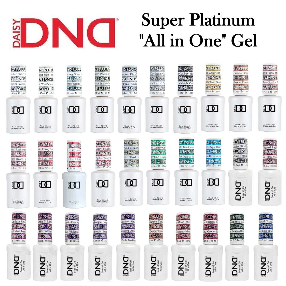 000 DND 0.5oz GEL Only SUPER PLATINUM (930 - 965) Color List Note