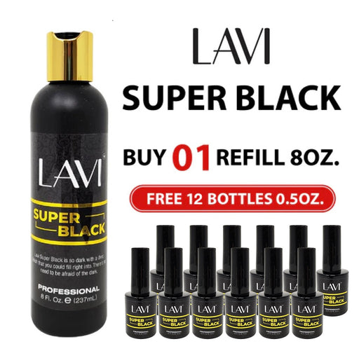 Lavi Super Black Refill 8oz, Buy 01 Get 12 Lavi Super Black 0.5oz FREE