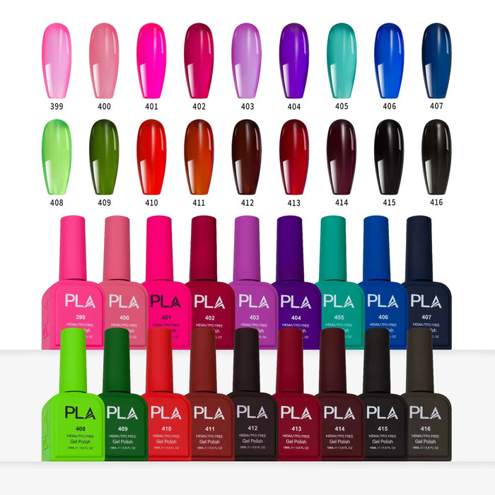PLA Born To Rule GEL 18ml Collection, Set of 18 Colors (#399 - #416)