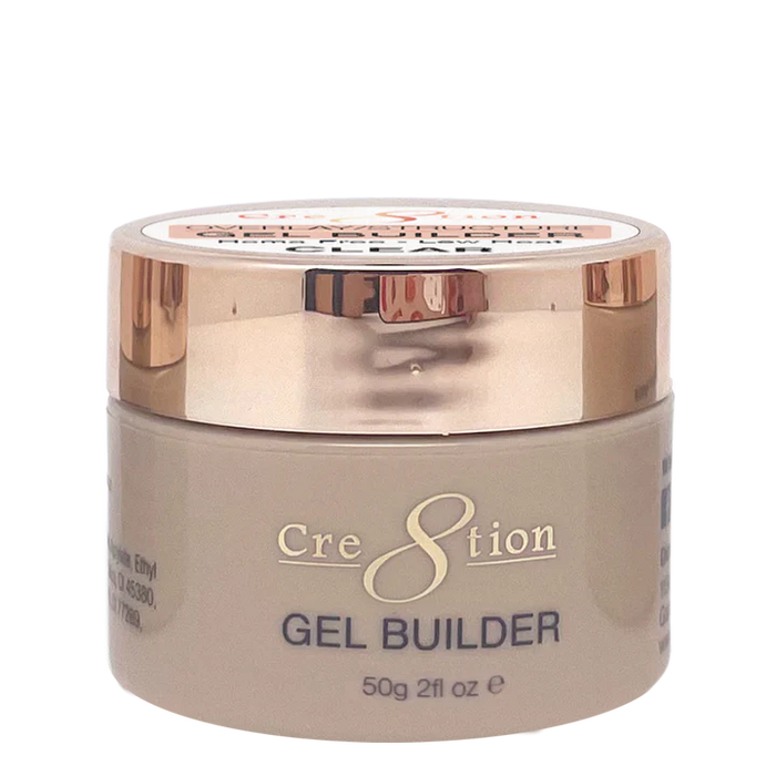 Cre8tion 2oz HEMA Free Overlay/Builder Gel in Jar, CLEAR