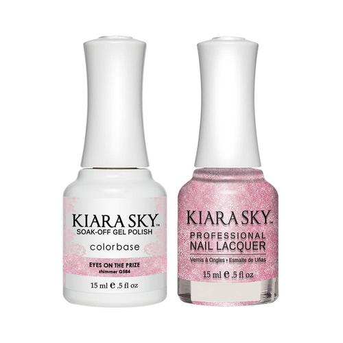 Kiara Sky Gel Polish + Nail Lacquer, GN 584, Eyes On The Prize, 0.5oz