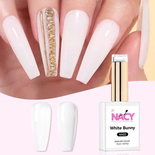 NACY White Bunny Gel 0.5oz, NA02