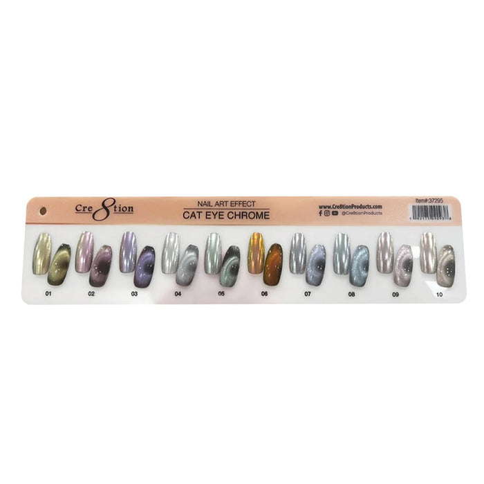 Cre8tion Cat Eye CHROME (10 colors) Collection, Sample Tips
