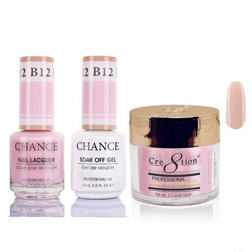 Chance 3in1 Dipping Powder + Gel Polish + Nail Lacquer, 012