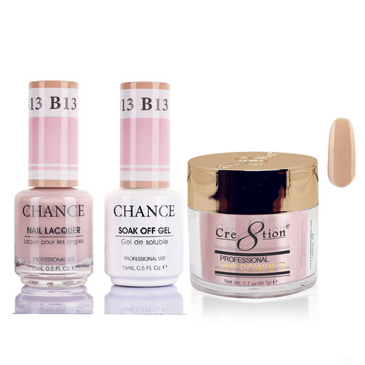 Chance 3in1 Dipping Powder + Gel Polish + Nail Lacquer, 013