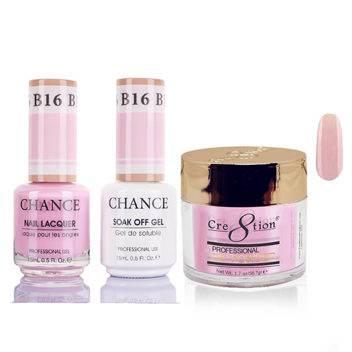Chance 3in1 Dipping Powder + Gel Polish + Nail Lacquer, 016