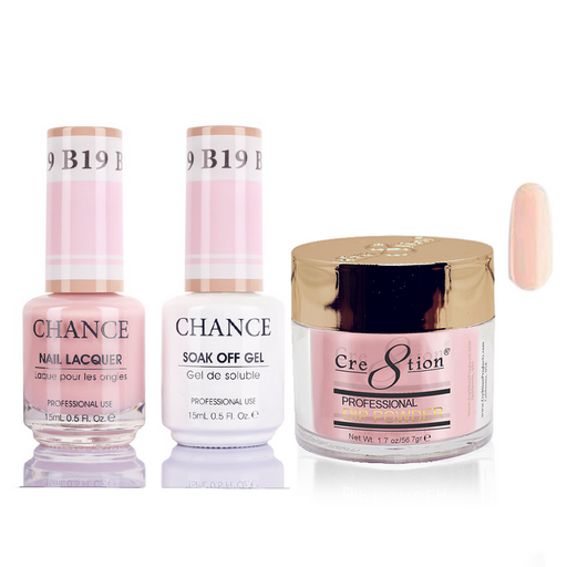 Chance 3in1 Dipping Powder + Gel Polish + Nail Lacquer, 019