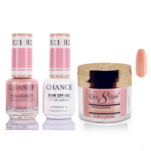 Chance 3in1 Dipping Powder + Gel Polish + Nail Lacquer, 021