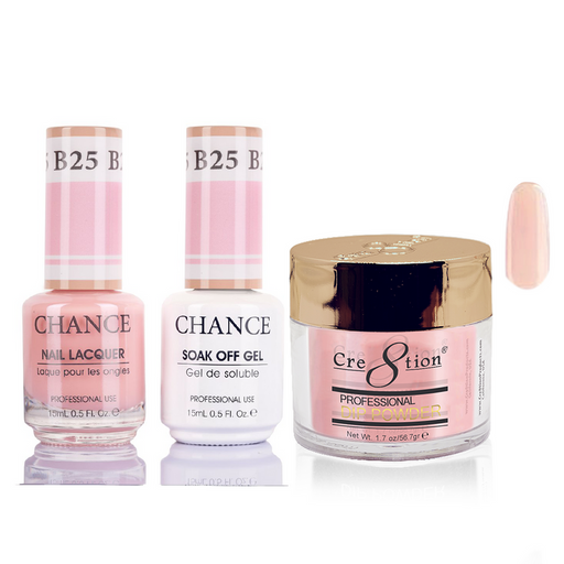 Chance 3in1 Dipping Powder + Gel Polish + Nail Lacquer, 025