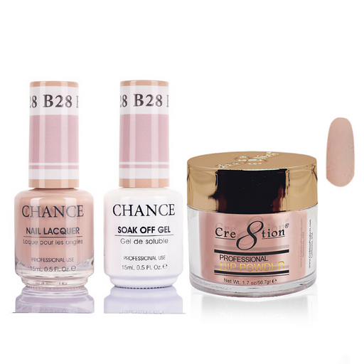 Chance 3in1 Dipping Powder + Gel Polish + Nail Lacquer, 028