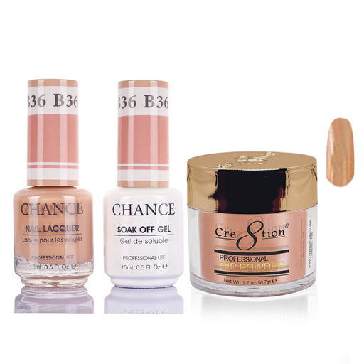 Chance 3in1 Dipping Powder + Gel Polish + Nail Lacquer, 036
