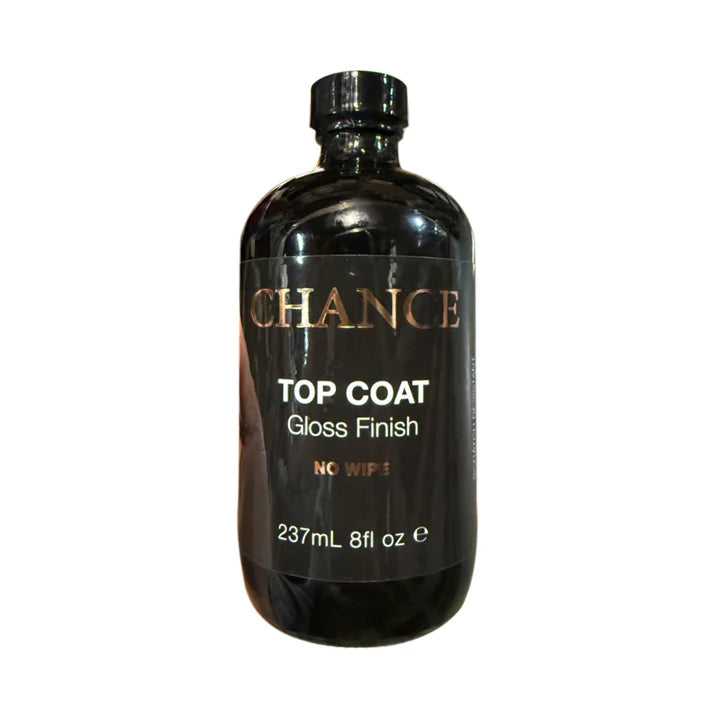Chance Top Coat 8oz, Gloss Finish No Wipe, Glass Bottle Refill