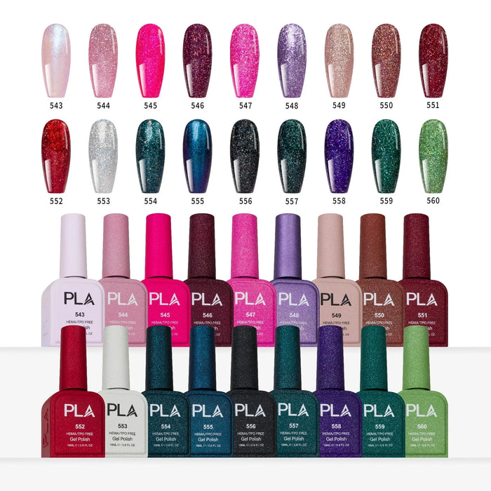 PLA City Lights GEL 18ml Collection, Set of 18 Colors (#543 - #560)