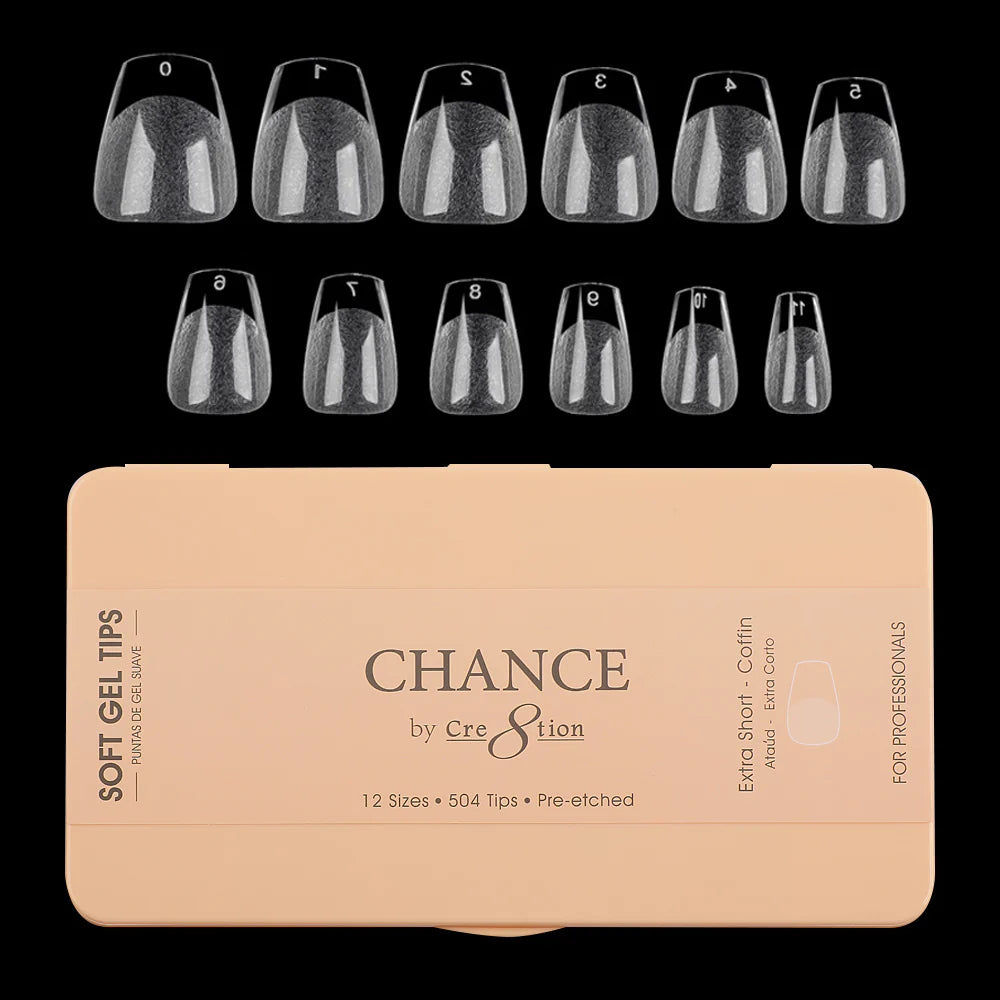 Chance Soft Tips - EXTRA SHORT COFFIN, BOX (Pk: 504 pcs/box)