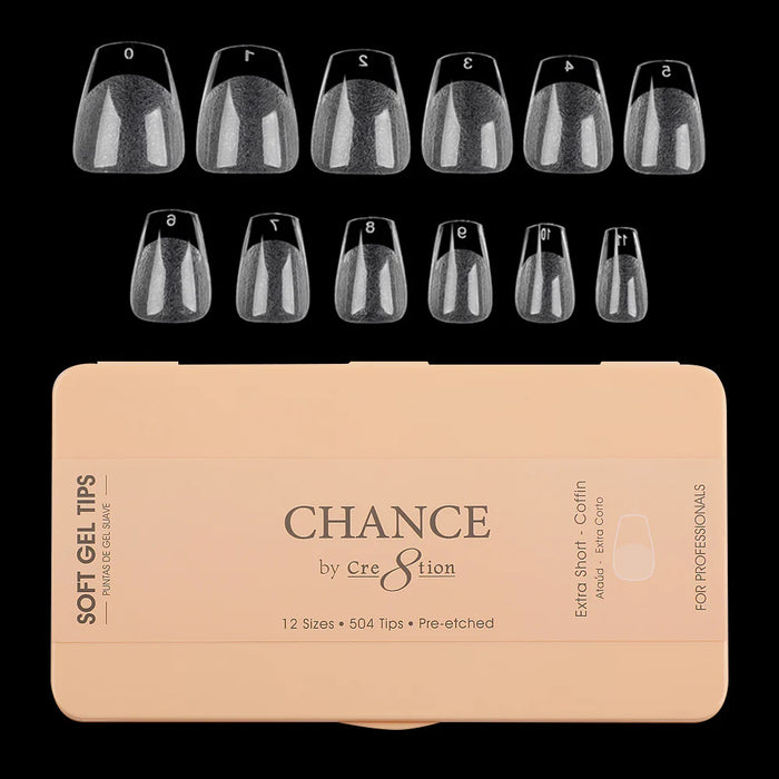 Chance Soft Tips - EXTRA SHORT COFFIN, BOX (Pk: 504 pcs/box)